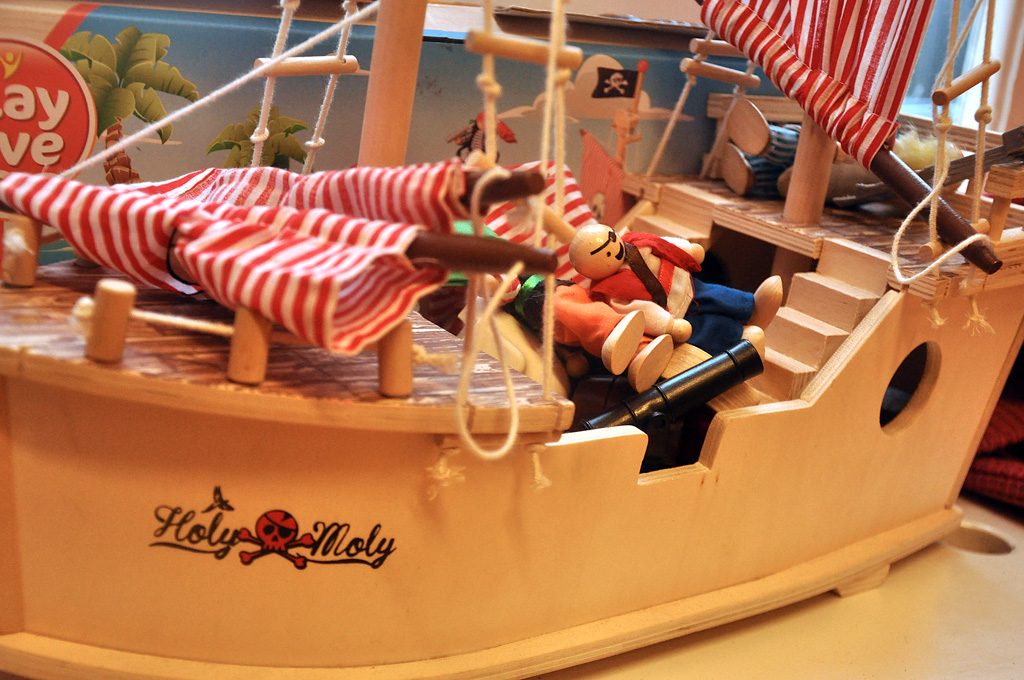 a toy pirate ship